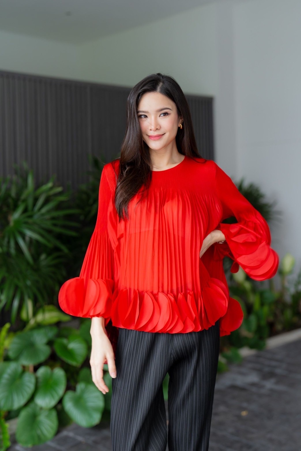 Scarlet Petal Drama Top