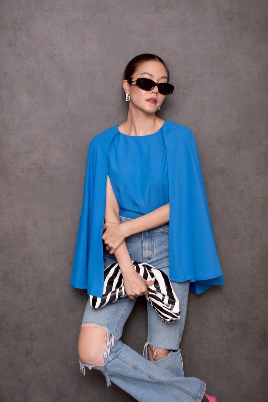 Cape-Sleeve Top