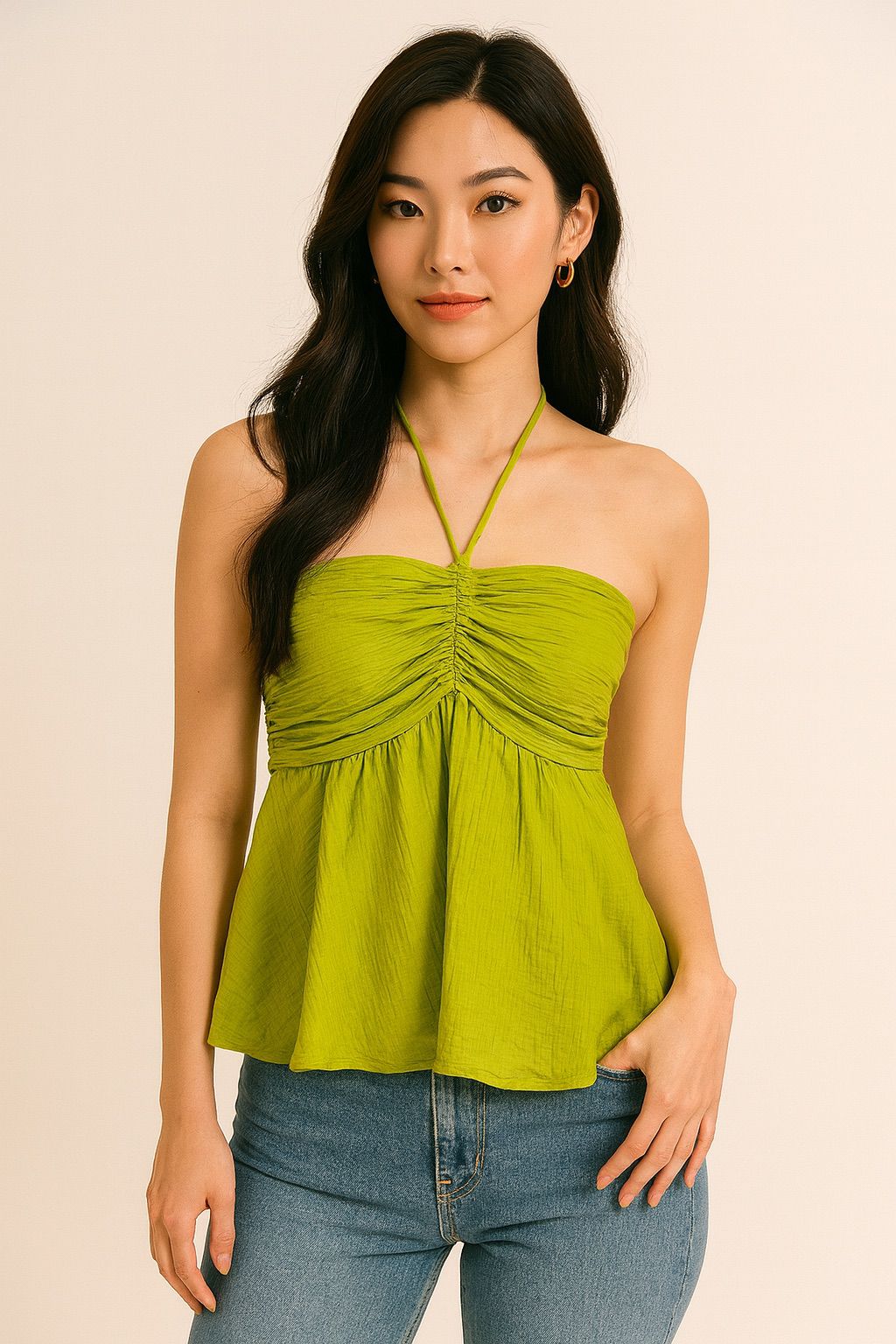 Citrus Glow Halter Top