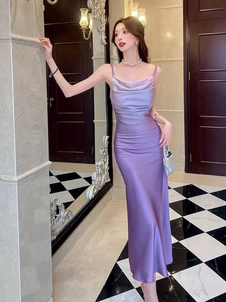Lavender Luxe Satin Gown