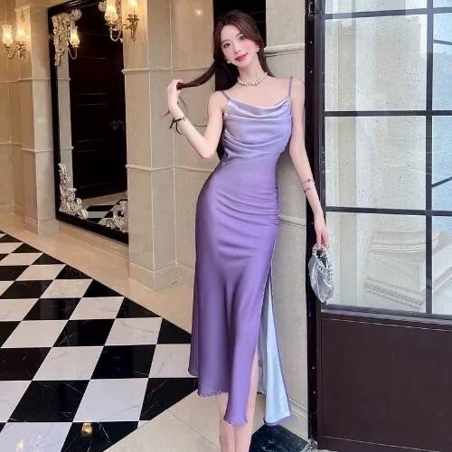 Lavender Luxe Satin Gown