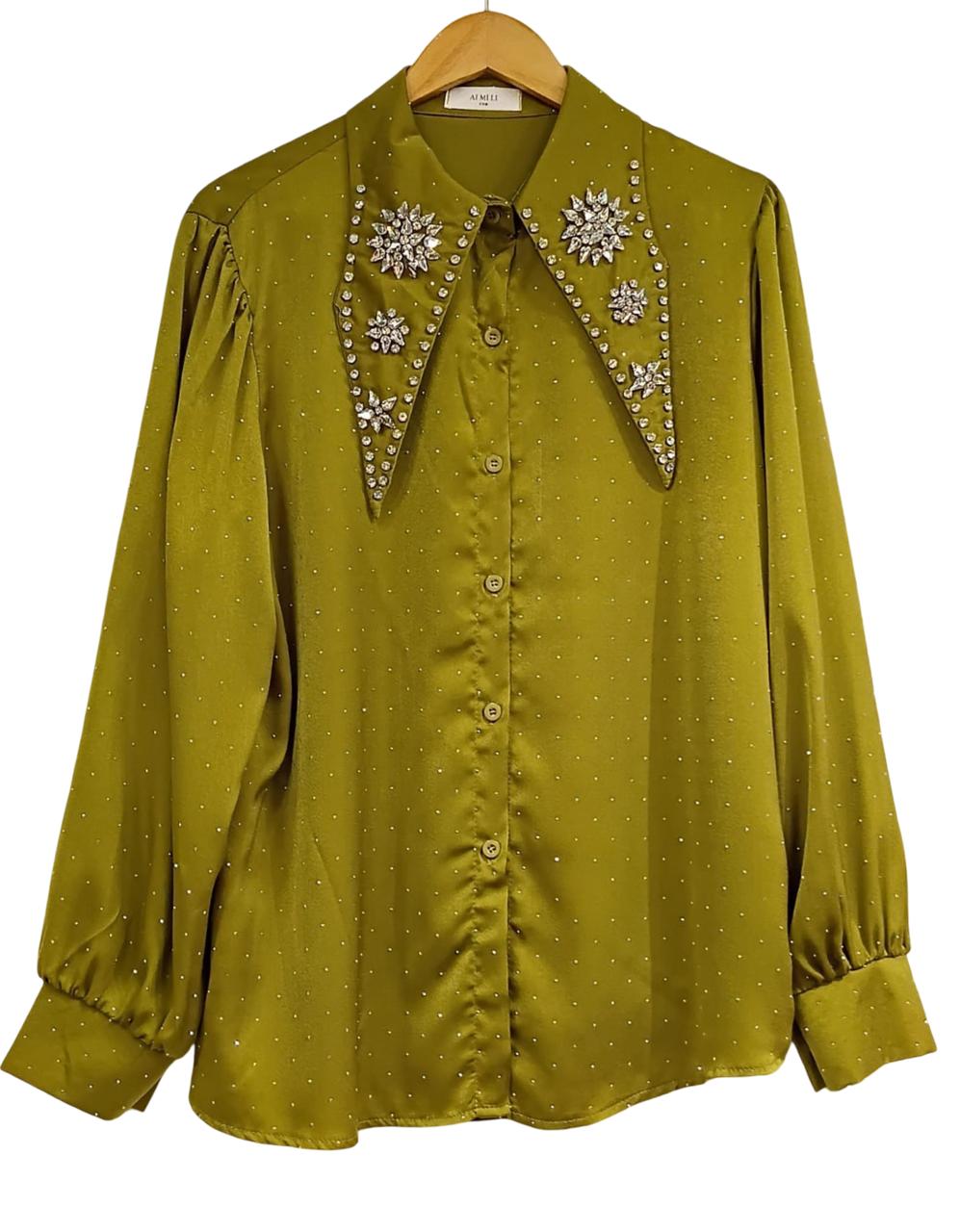 Sparkle Shirt-Olive