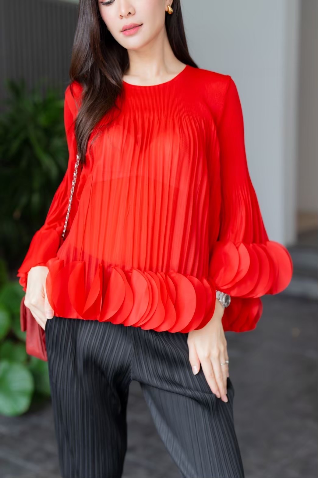 Scarlet Petal Drama Top