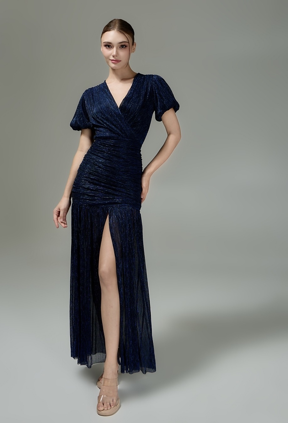 Midnight blue shimmer gown