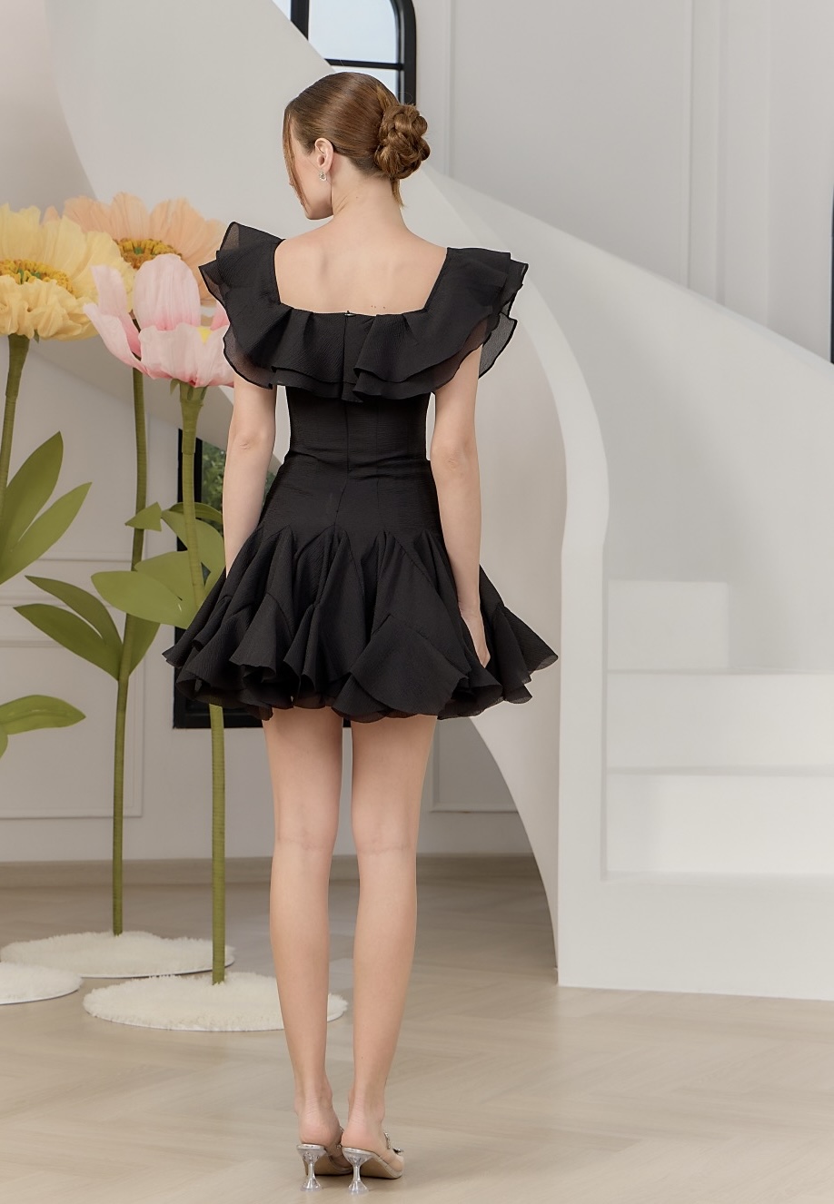 Twirl Me Black Dress