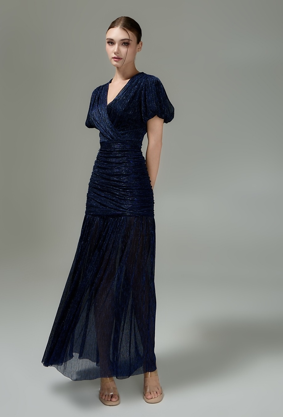 Midnight blue shimmer gown