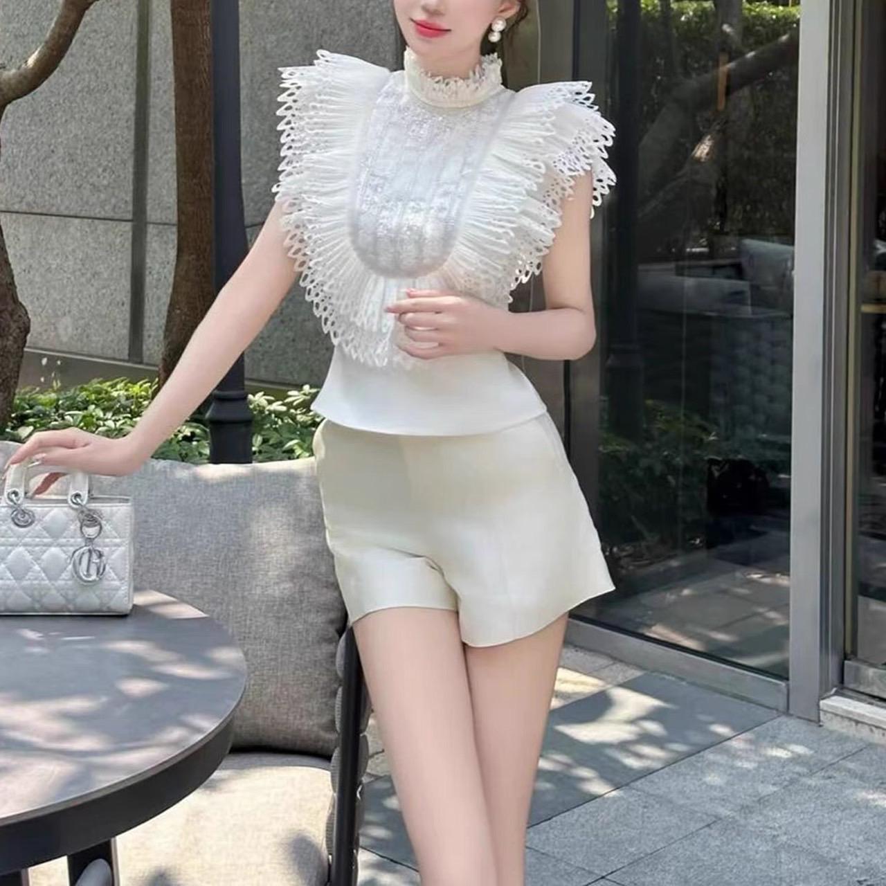 Royal Ruffle Bib Top